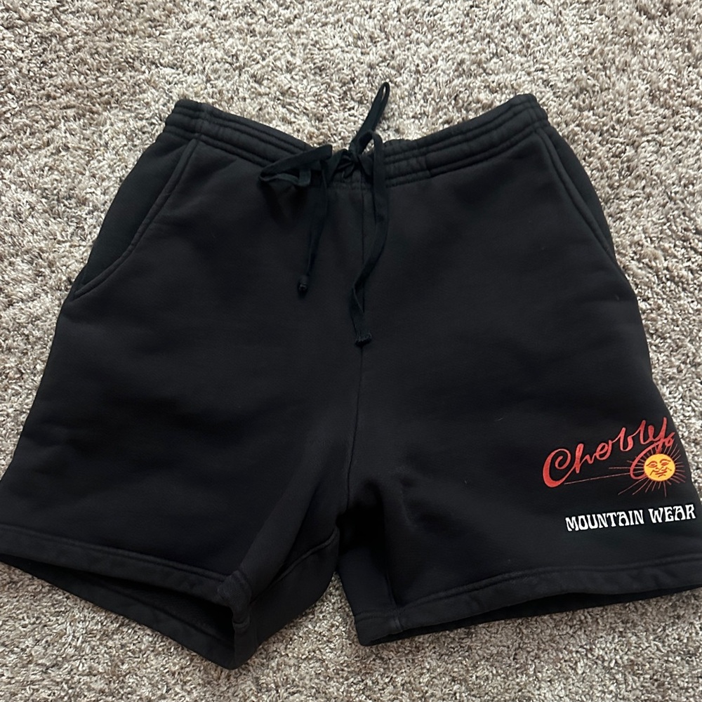 Cherry LA Black Sweatshorts Small